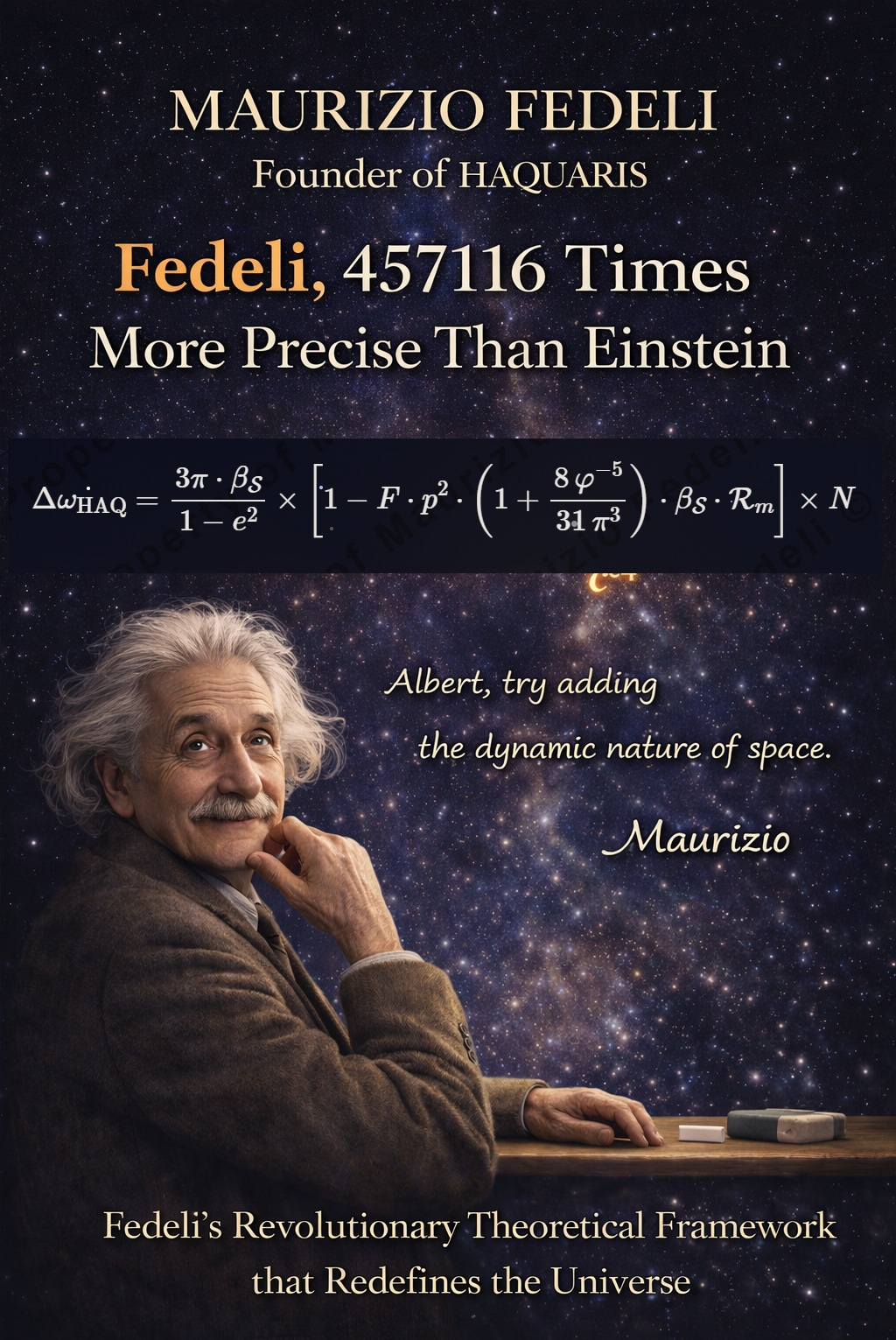 Fedeli, 457116 Volte Più Preciso di Einstein — Copertina
